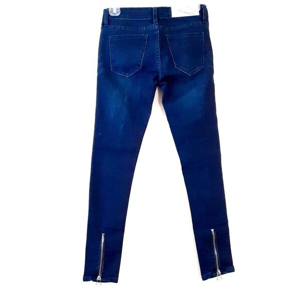 Blank NYC Sz 24 Dark Wash Skinny Zip Leg‎ High Waist Women's Jeans - Picture 1 of 8